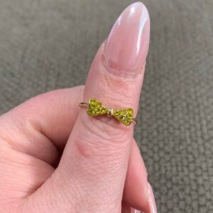 Elegant Yellow Bow Ring